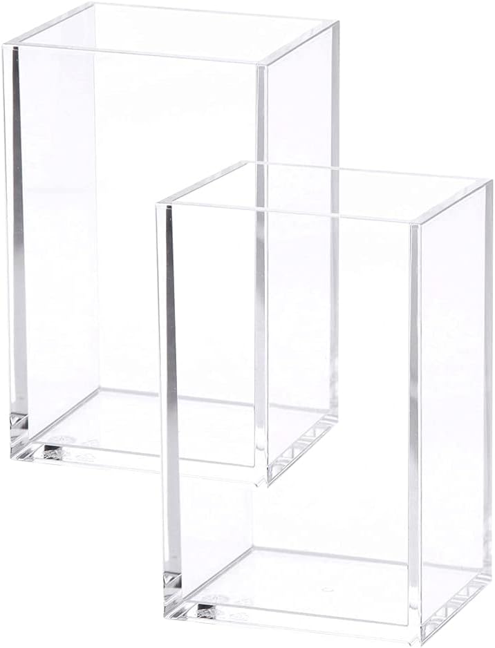 Clear Acrylic Pencil Pen Holder Cup