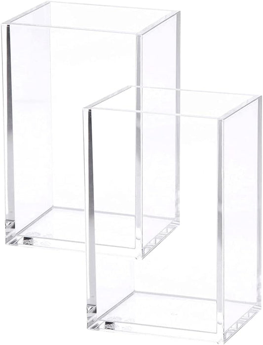 Clear Acrylic Pencil Pen Holder Cup