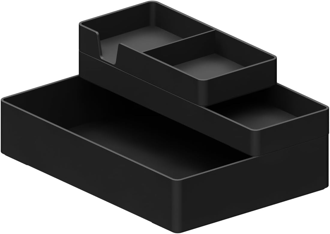 Rectangular Plastic Desk Organizer Bundle