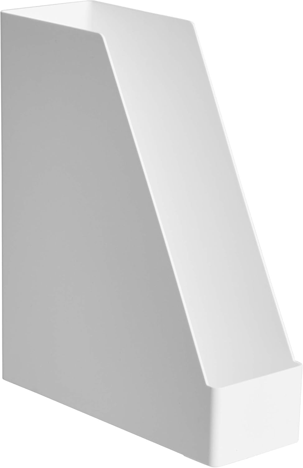 Rectangular Plastic Desk Organizer, Magazine Rack, White, 2-Pack