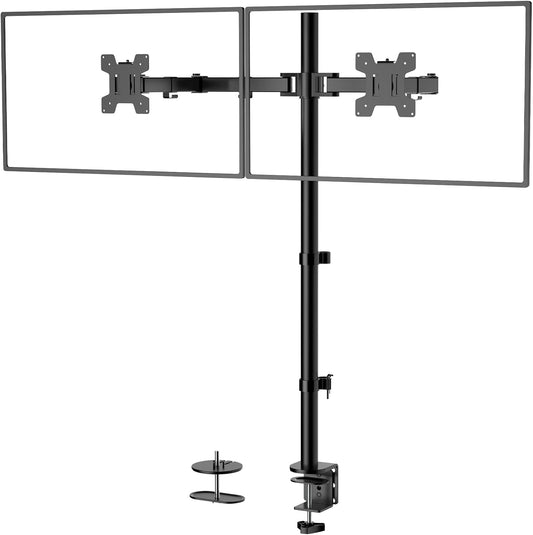Extra Tall Dual LCD Monitor Fully Adjustable Desk Mount