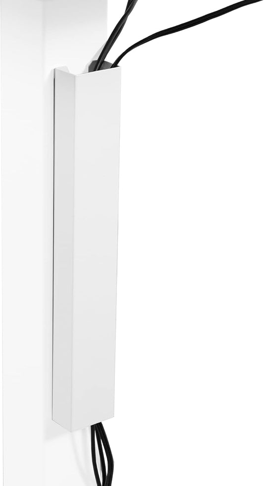 Steel Magnetic 14 inch Cable Management Channel, White