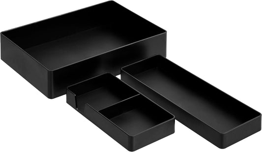 Rectangular Plastic Desk Organizer Bundle