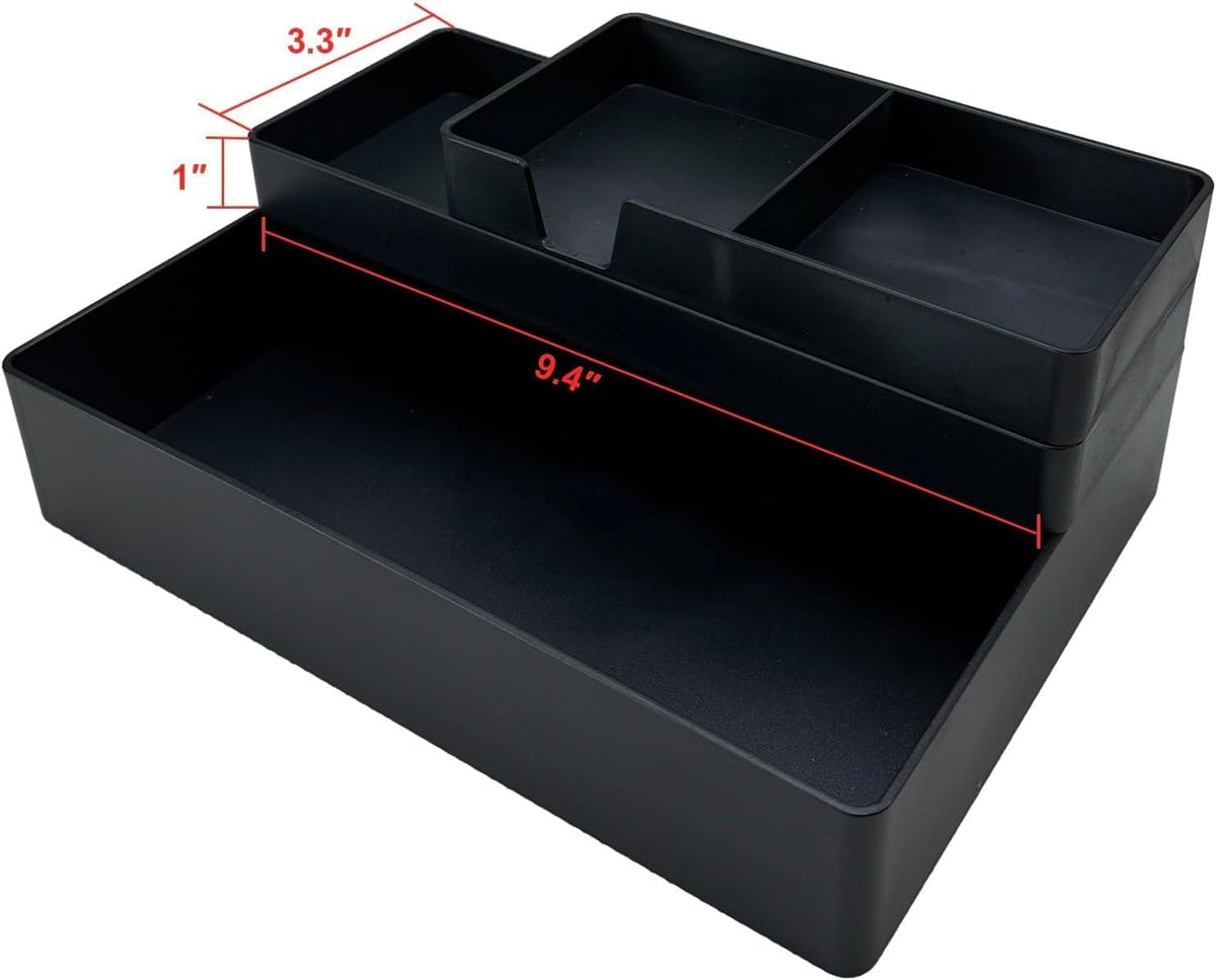 Rectangular Plastic Desk Organizer, 9.4 x 3.3