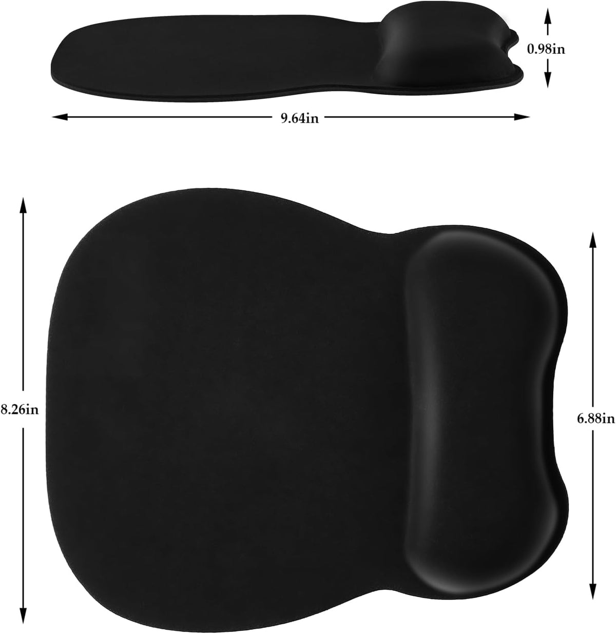 Ergonomic Mouse Pad with Wrist Support, 9.64 x 8.26