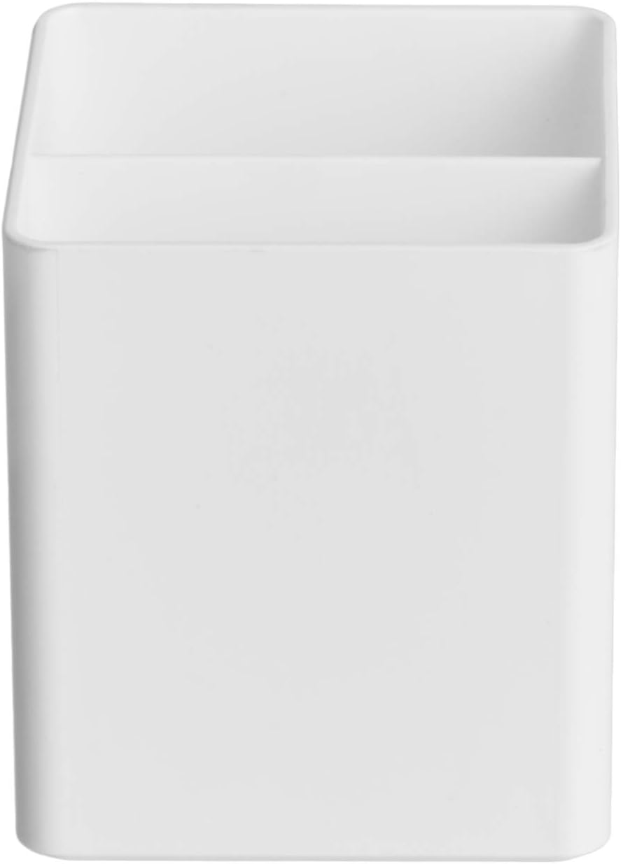 Plastic Desk Organizer Pen Cup White | Holds Pens/Pencils