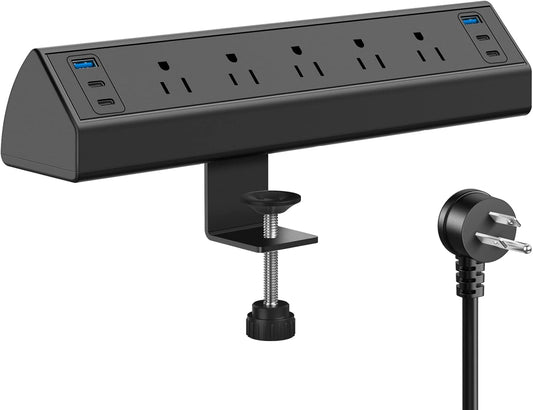 Desk Clamp Power Strip USB C