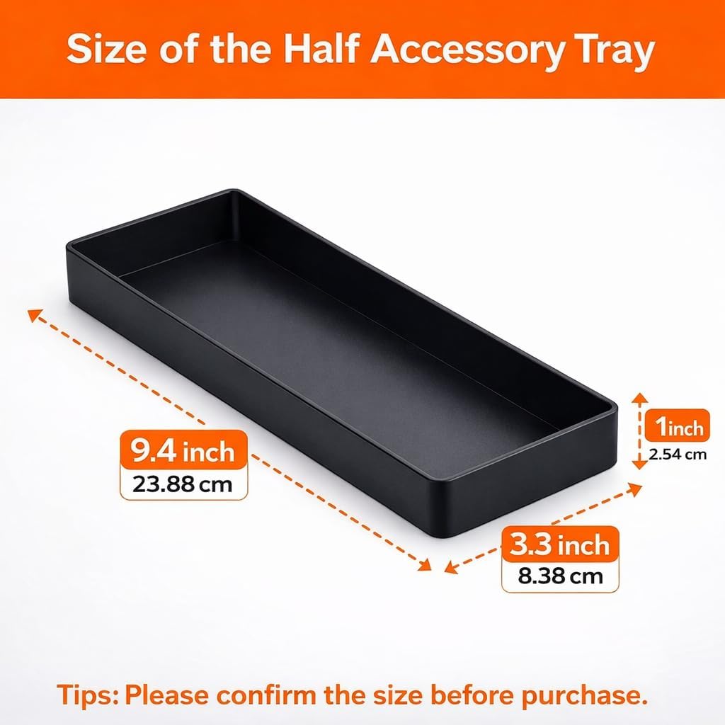 Rectangular Plastic Desk Organizer, 9.4 x 3.3