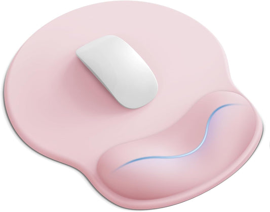 Mouse Pad with Wrist Rest, Pink