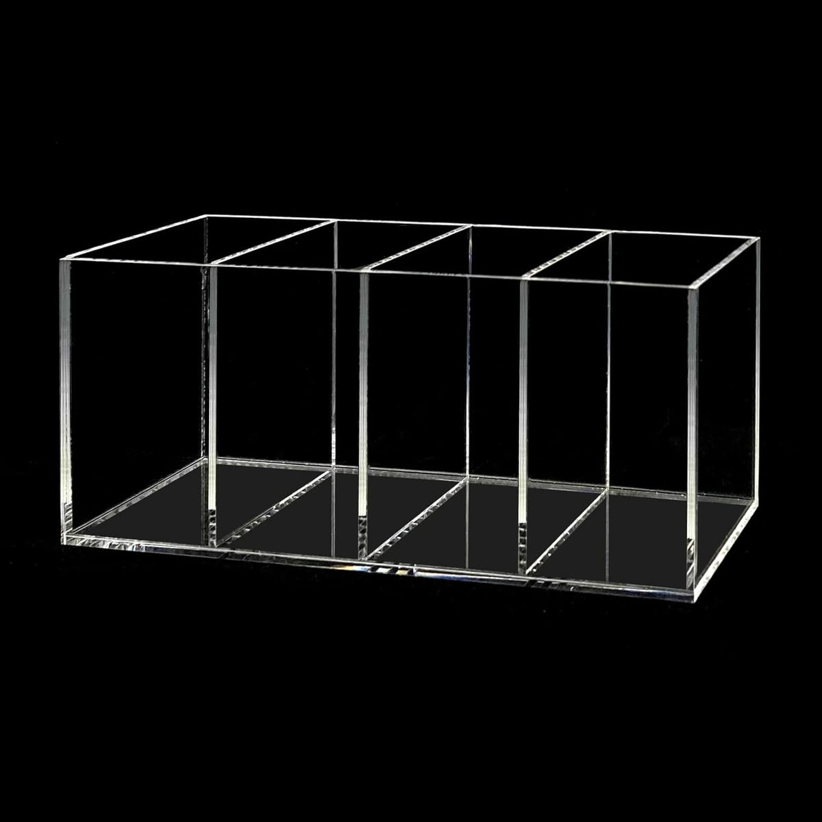 Acrylic Pen Holder 4 Compartments Clear Pencil Holder Organizer