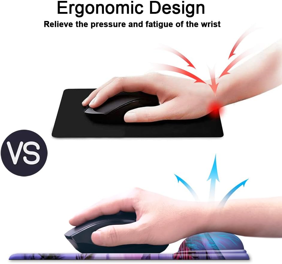 Ergonomic Mouse Pad with Wrist Support Gel Mouse Pad with Wrist Rest