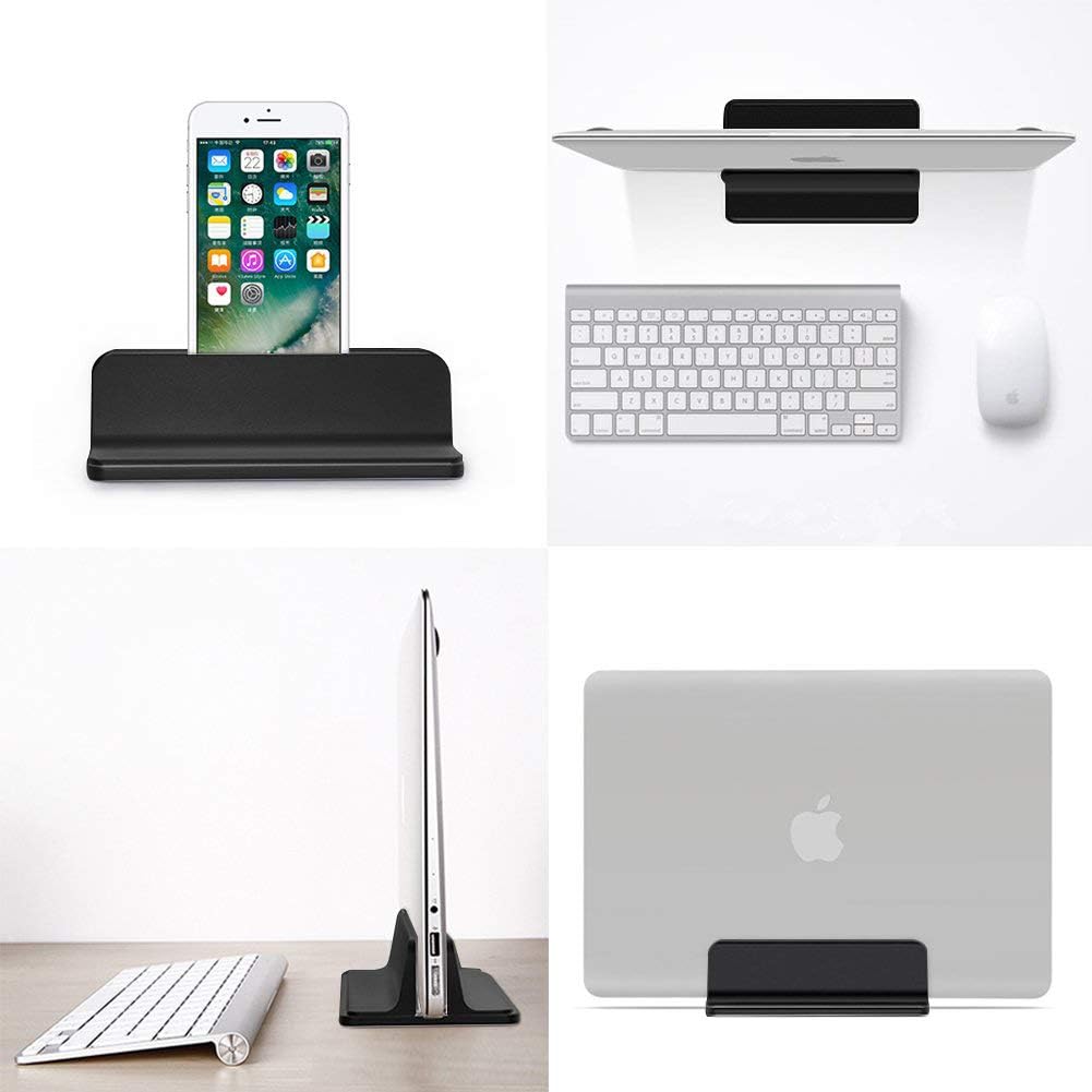 Laptop Stand, Vertical Desktop Holder with Adjustable Dock Size
