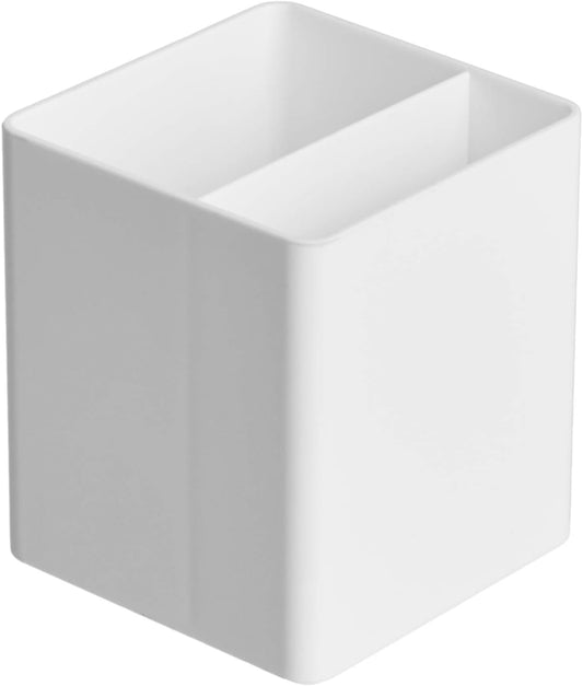 Plastic Desk Organizer Pen Cup White | Holds Pens/Pencils