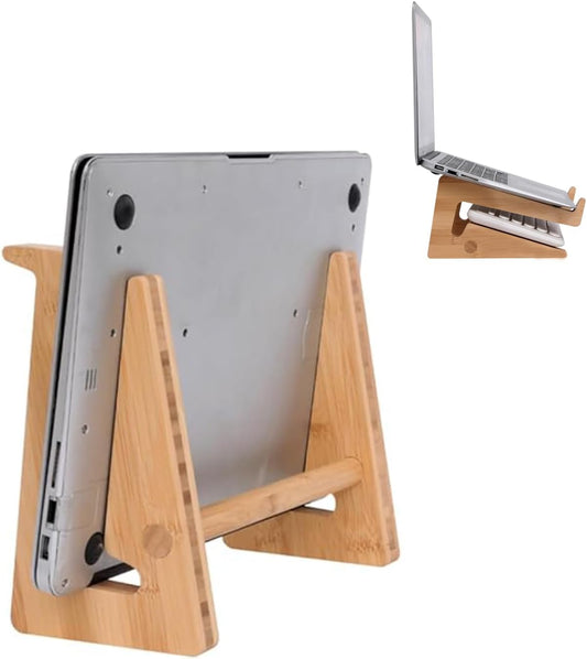 Wooden Vertical Laptop Stand