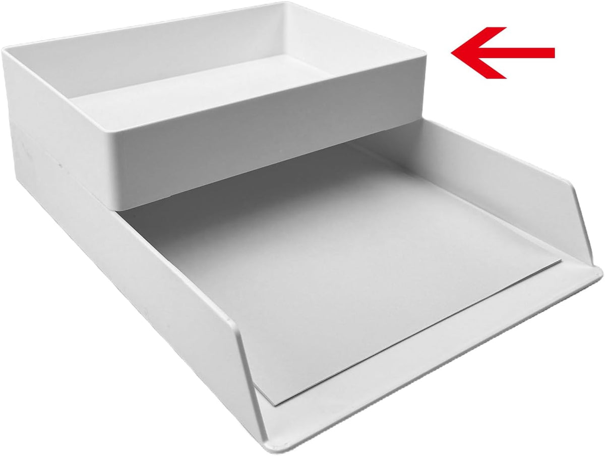 Rectangular Plastic Desk Organizer with Storage Trays