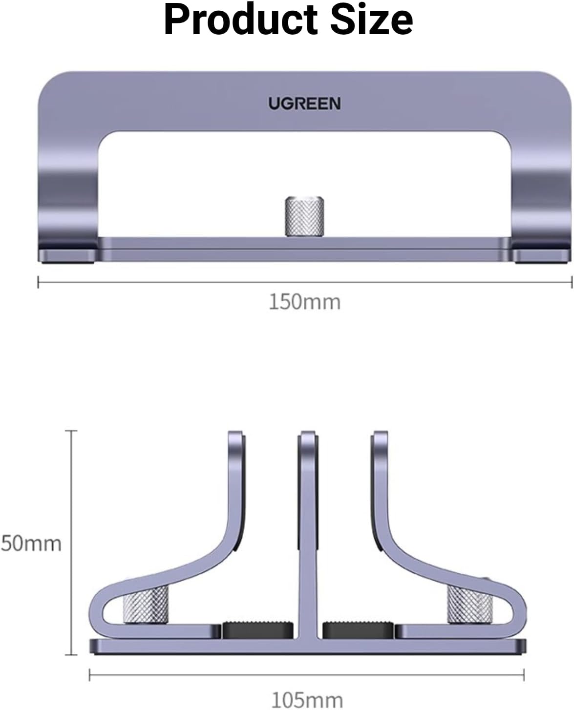 2-Slot Vertical Laptop Stand Holder Desk