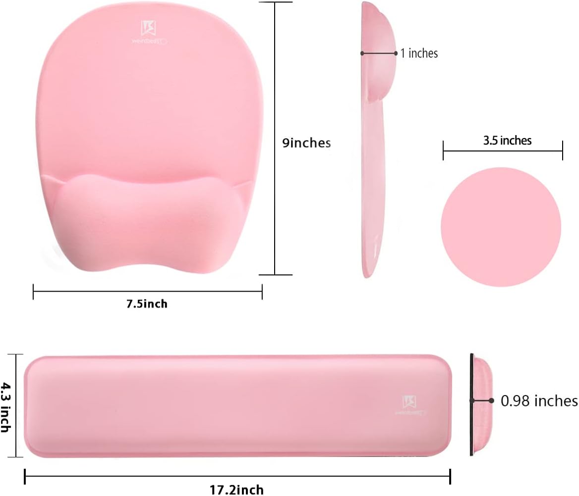 Memory Foam Set Wrist Rest Pad & Mouse Wrist Rest Support