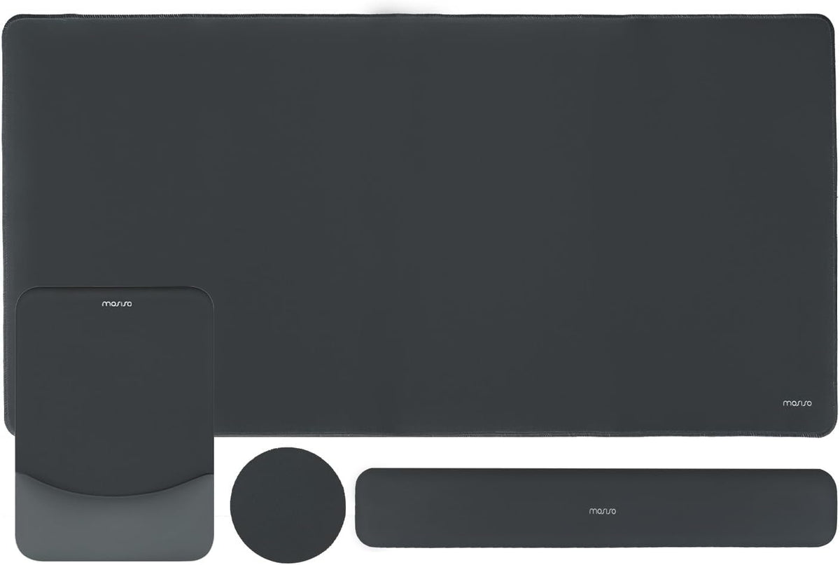 Keyboard Mouse Pad Set, Gray