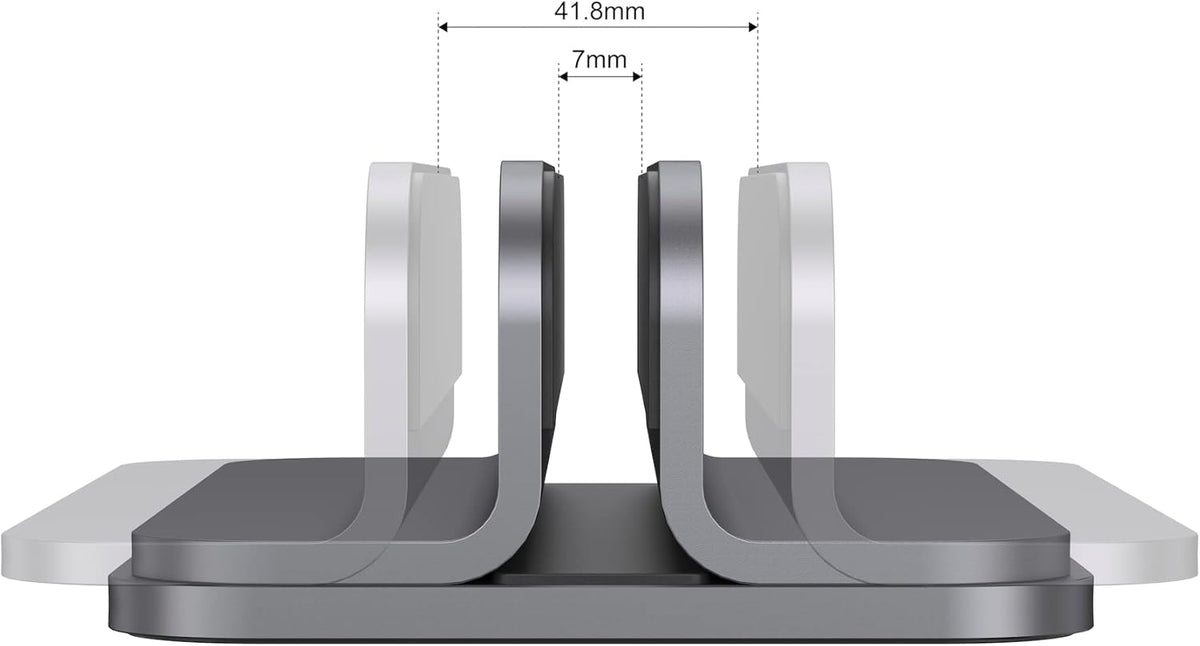 Aluminum Laptop Vertical Stand Organizer