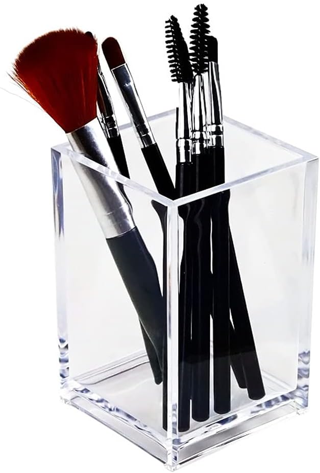 Clear Acrylic Pencil Pen Holder Cup