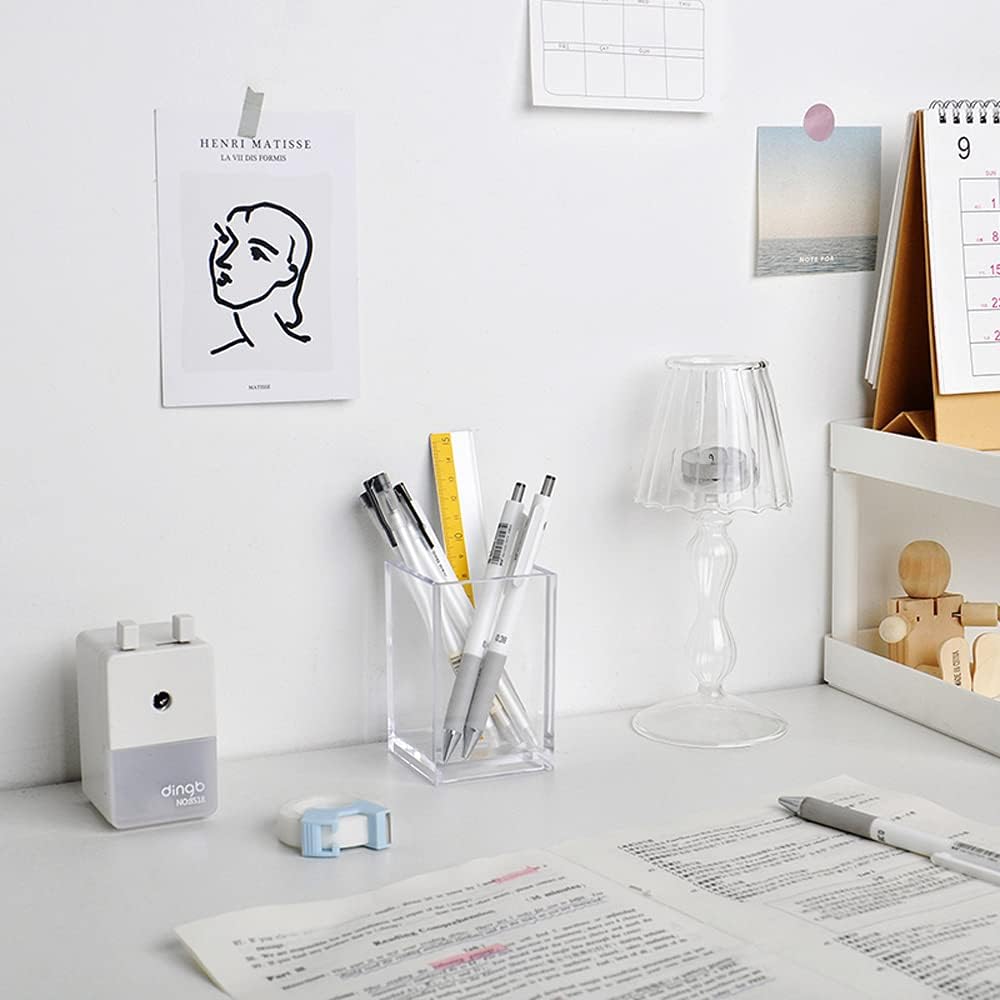 Clear Acrylic Pencil Pen Holder Cup