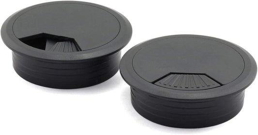 2 inch Desk Wire Cord Cable Grommets Hole Cover, 2pcs, Black