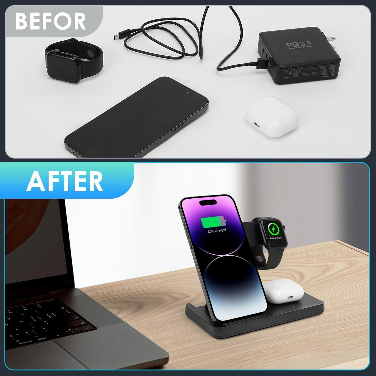 3 in 1 Charging Station