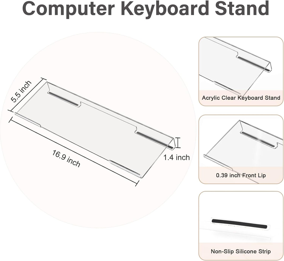 Computer Keyboard Stand&Wrist Rest Support