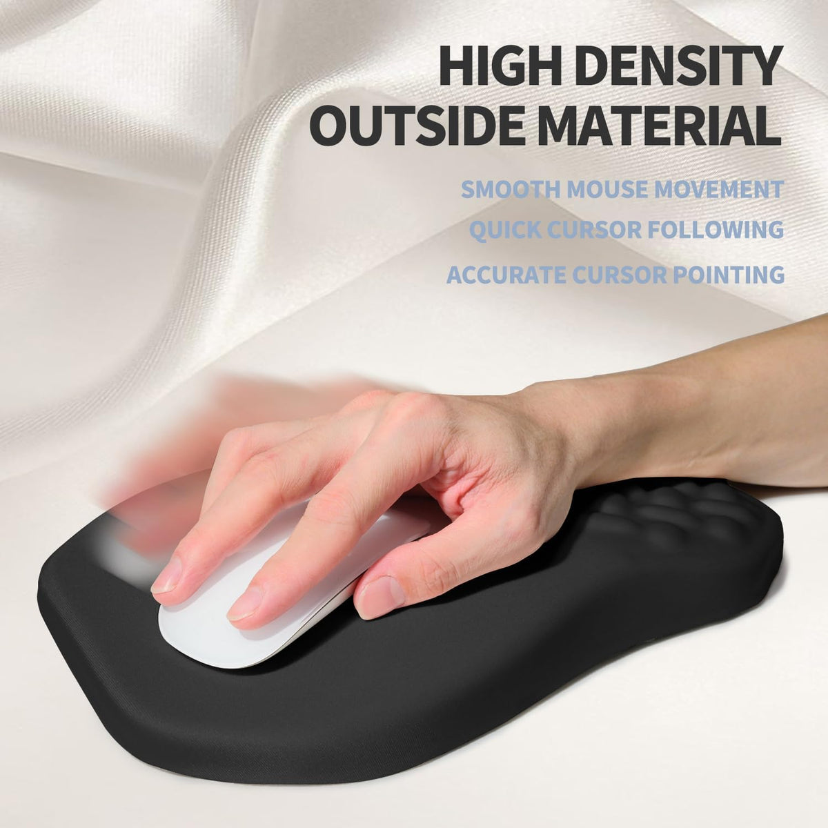 Ergonomic Raised Mouse Pad Wrist Support with Bilateral Slope Memory, 11.8x7.9