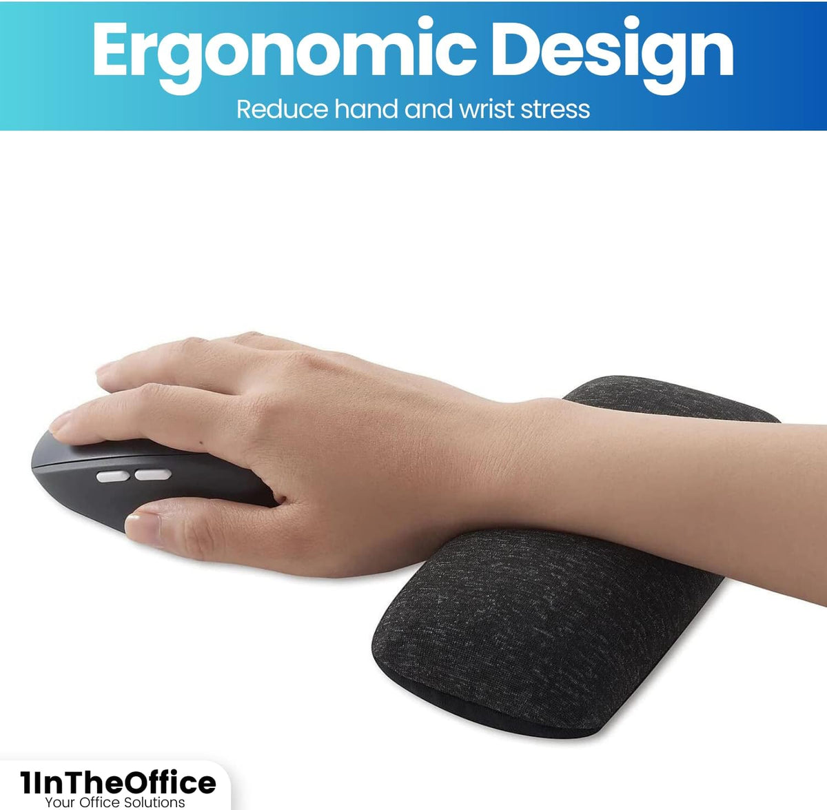 Mouse Wrist Rest, Beaded Wrist Support Pad Ergobeads, Black