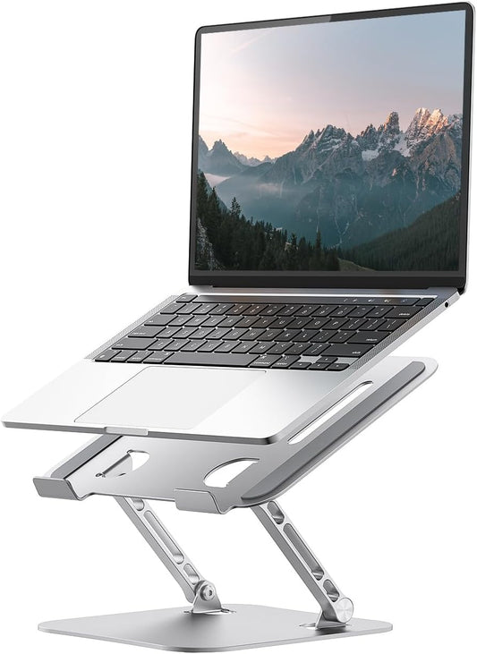 Laptop Stand , Adjustable Metal Foldable Laptop Riser Holder