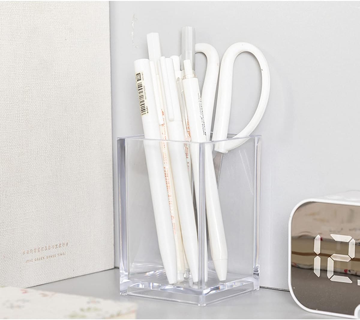 Clear Acrylic Pencil Pen Holder Cup
