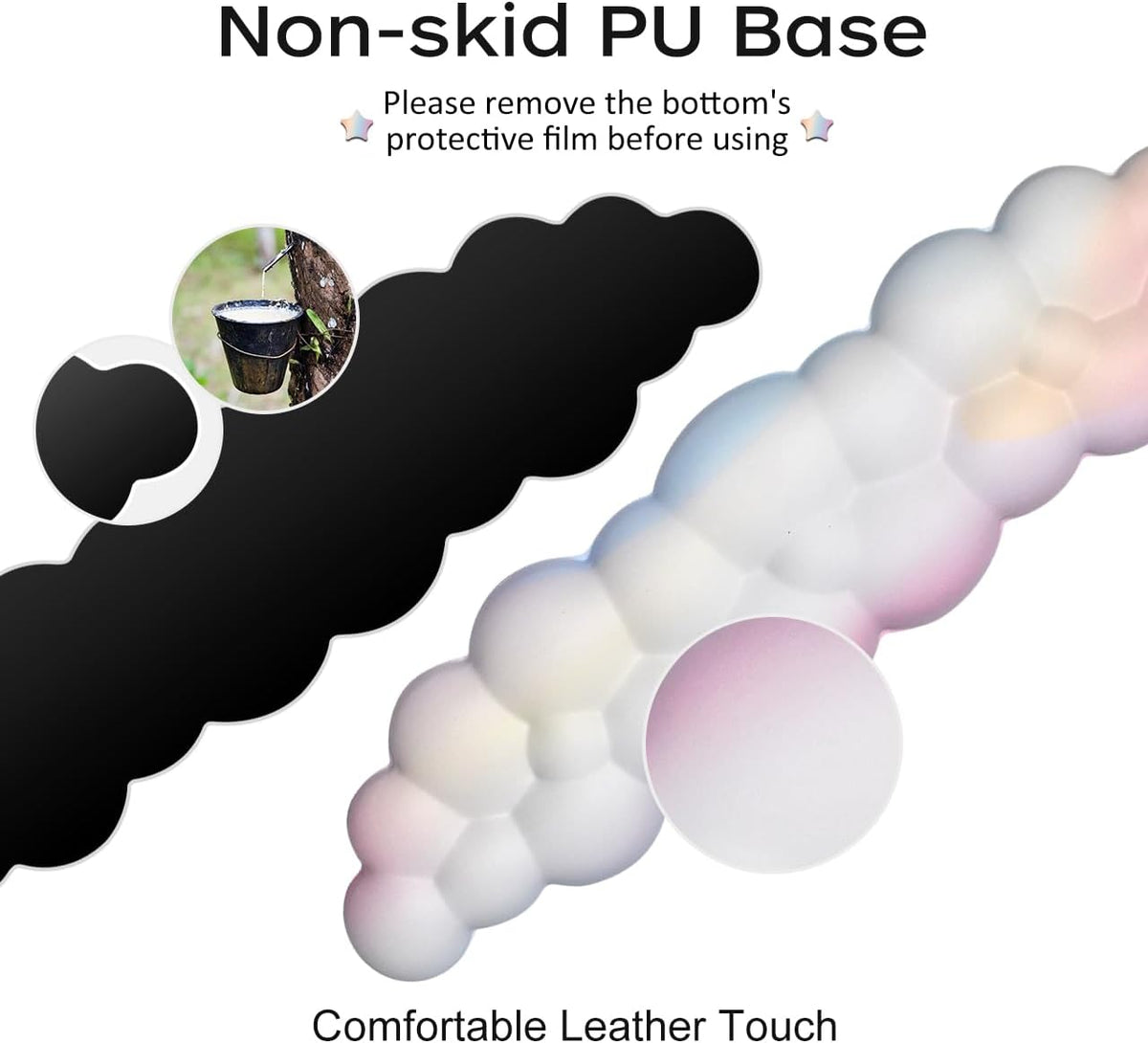 Upgrade Leather Cloud Keyboard Wrist Rest