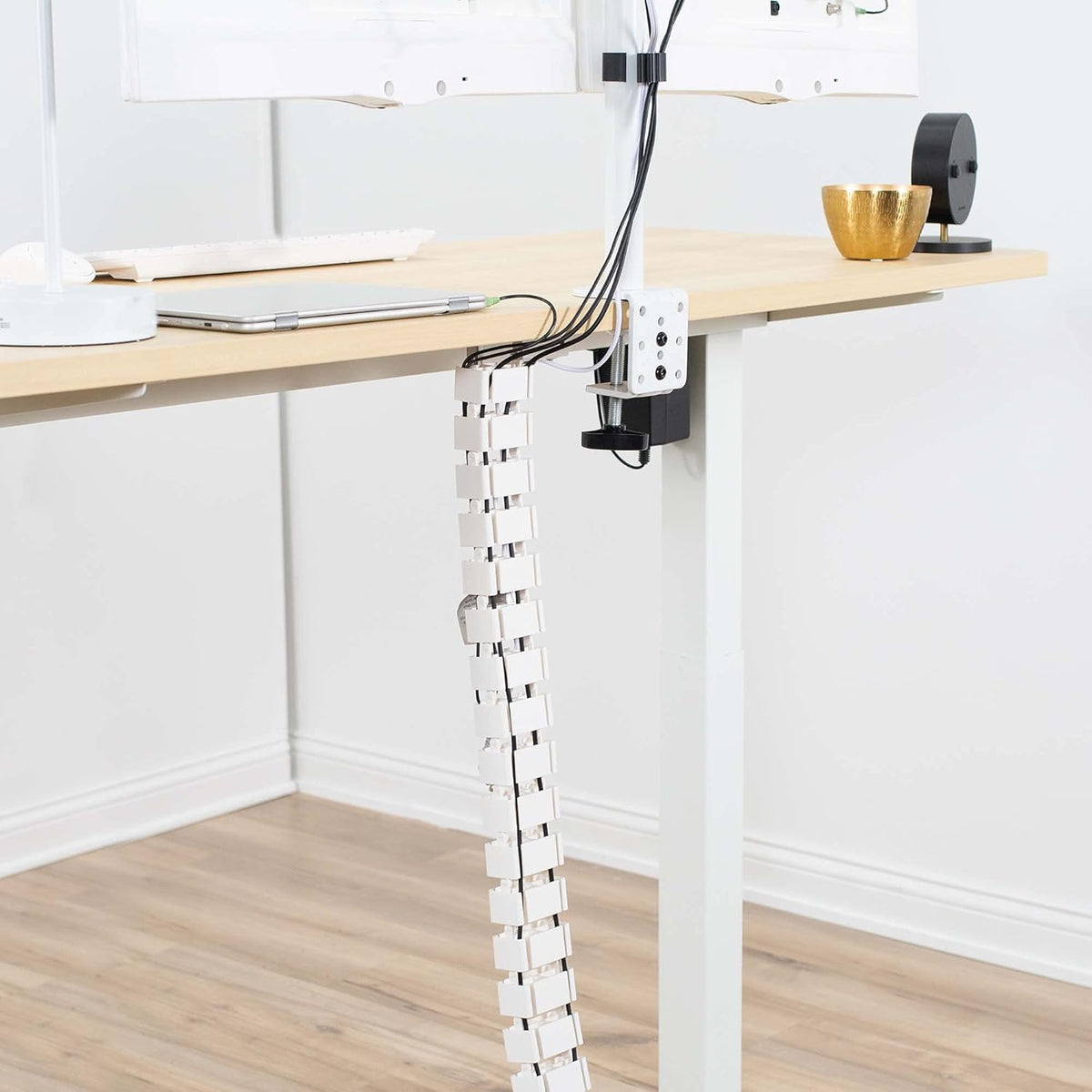Under Desk Vertebrae Cable Management Kit, White