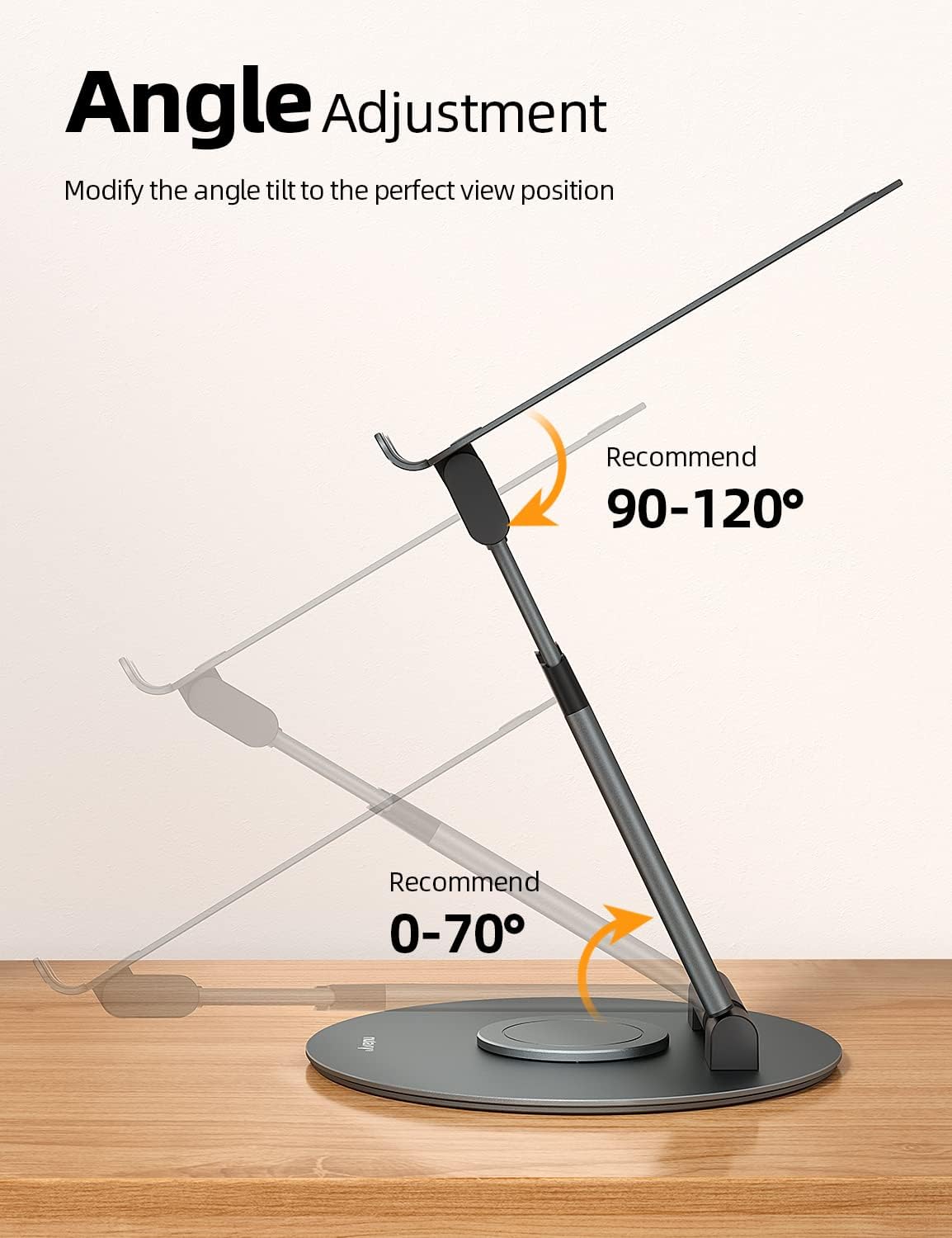 Telescopic 360 Rotating Laptop Stand, Gray