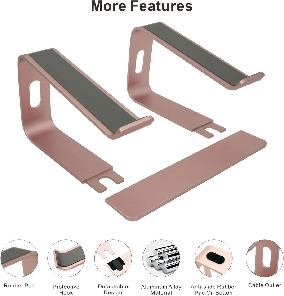 Laptop Stand, Ergonomic Aluminum Laptop Mount Computer Stand