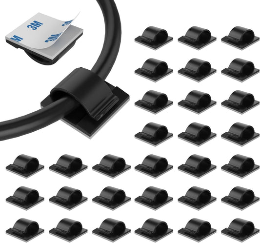 30 Pieces Adhesive Cable Clips Wire Clips Cable Wire Management Wire