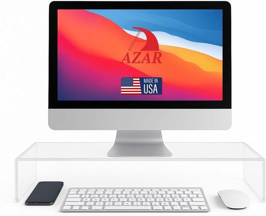 Azar 515360 Acrylic Monitor Stand Riser
