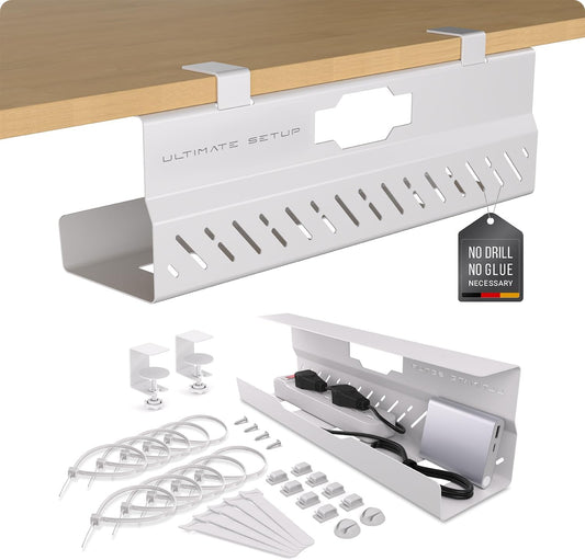 Under Desk Cable Management Tray no Drill, 1 Piece