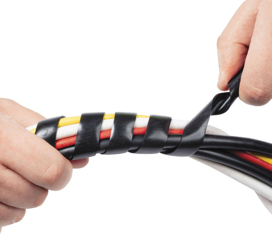 8.2ft Black Cord Wrap, Spiral Cable Sleeve