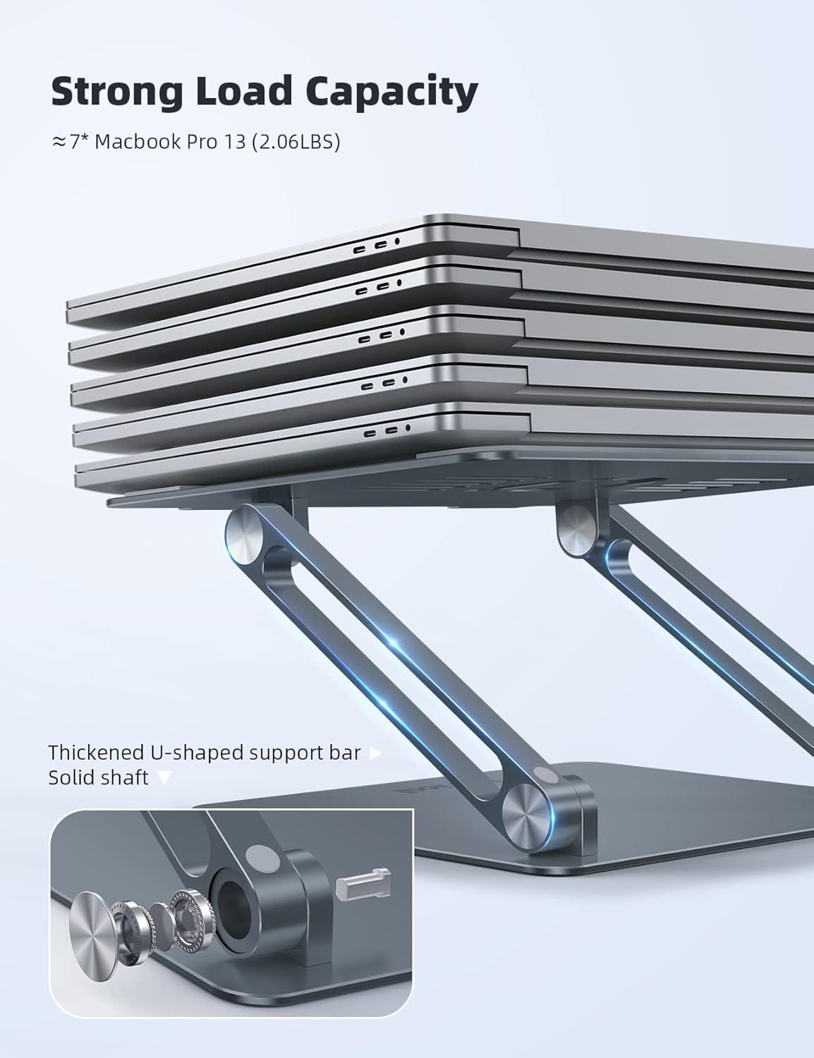 Adjustable Laptop Stand, Grey