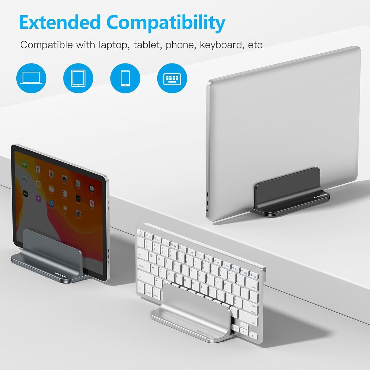 Vertical Laptop Stand Holder, Black, 17.3 inches