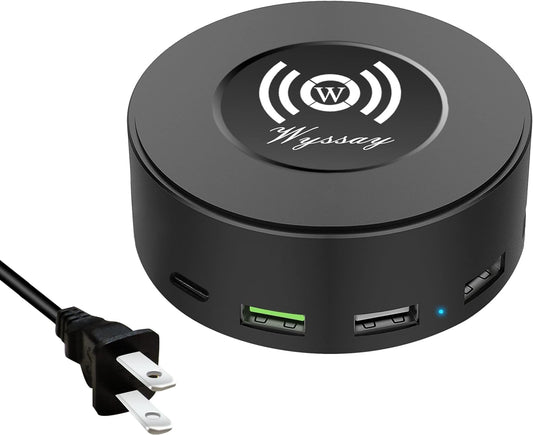 75W 6-Port Desktop Charging Station With Wireless Charger
