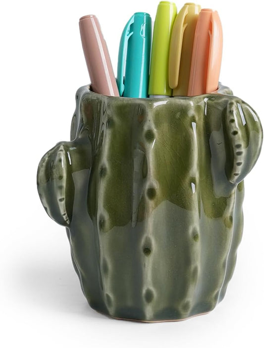 Ceramic Cactus Pen Holder