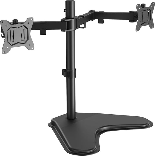 Freestanding Dual Monitor Stand for 2 Screens up to 32 inch