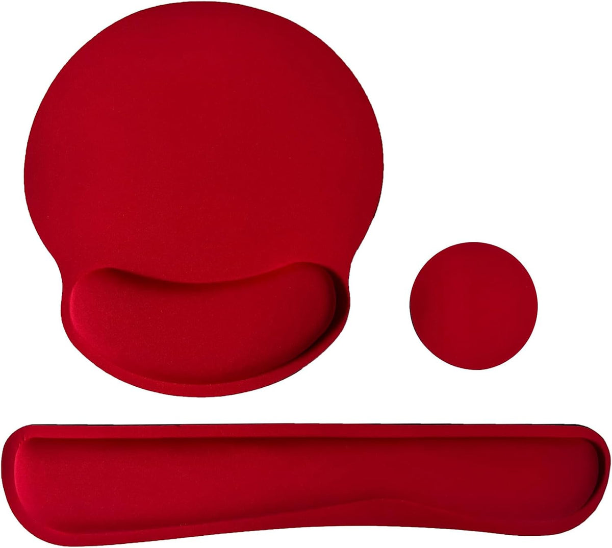 Keyboard Wrist Rest Pad Mouse Pad with Wrist Support Set of 3, Red
