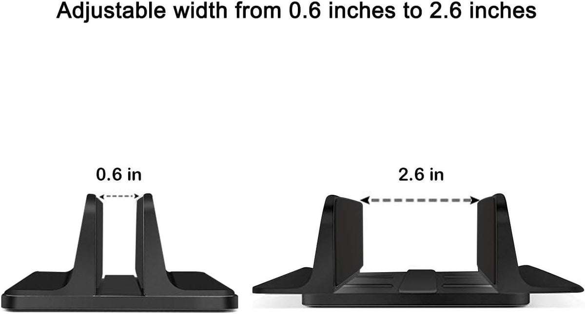 Laptop Stand, Vertical Desktop Holder with Adjustable Dock Size