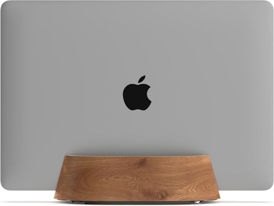Vertical Laptop Stand in Black Walnut Wood