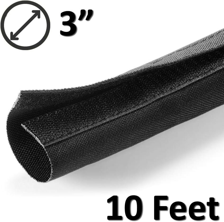 3" Hook and Loop Nylon Fast Wrap Sleeve Cable Management