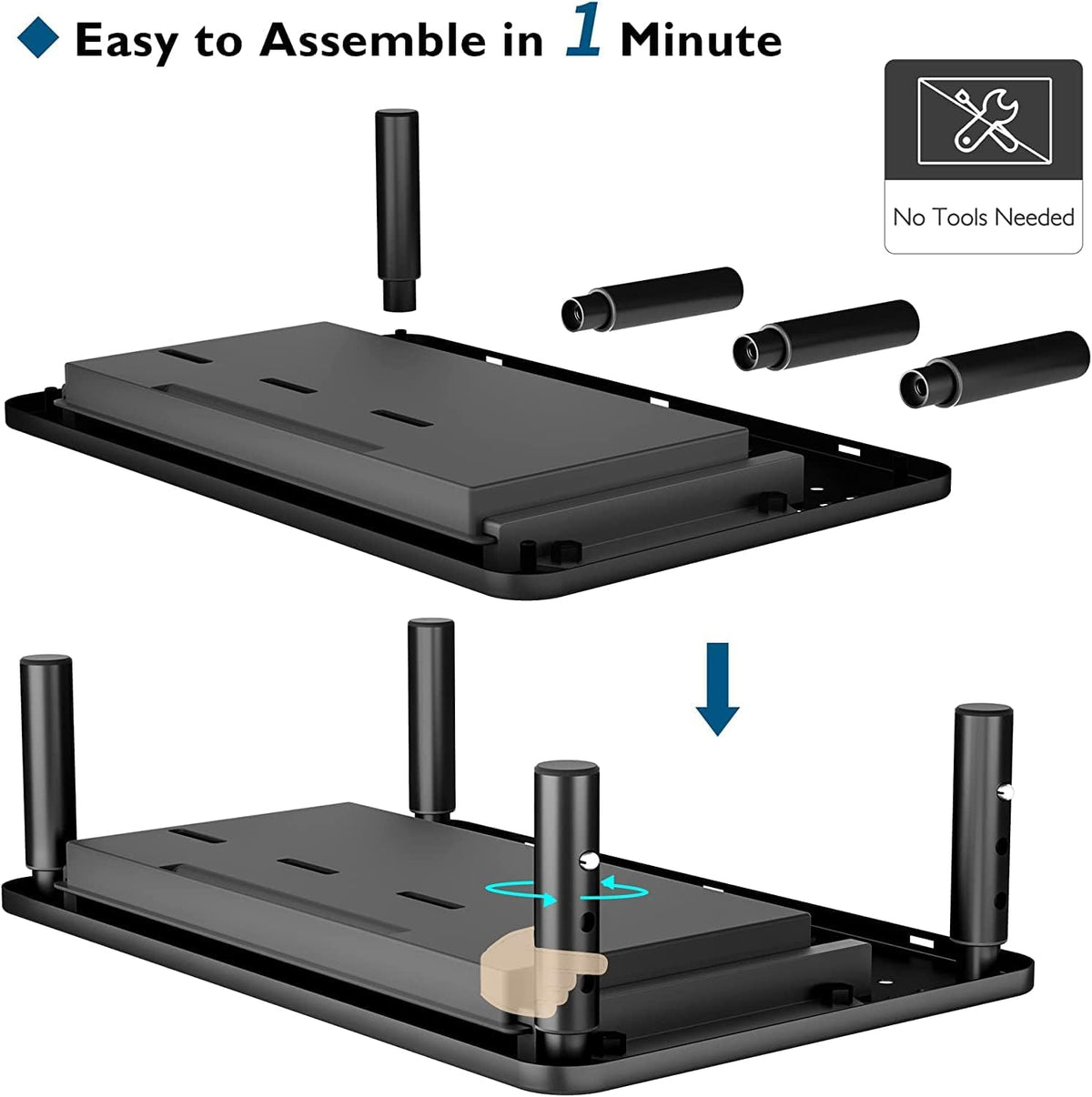 Adjustable Monitor Stand Riser with Drawer